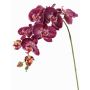 Künstlicher Blumenzweig Phalaenopsis Orchidee WESA, dunkelviolett-weiß, 90cm, Ø11-12,5cm