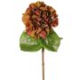 Künstliche Hortensie CHIDORI, orange-rot, 60cm, Ø18cm