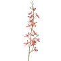 Künstlicher Blumenzweig Cattleya Orchidee TRASSA, rot-orange, 80cm, Ø4-8cm