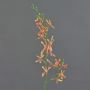 Künstlicher Blumenzweig Cattleya Orchidee TRASSA, orange-gelb-rot, 80cm, Ø4-8cm