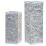 Rechteckige Pflanzsäule NALIKO aus Kunststoff, 9 Stück, Ziegeloptik, outdoor, grau, 32x32x75cm, 32x32x97cm