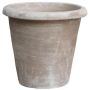 Terrakotta Pflanztopf ELVORN, handmade, patiniert, outdoor, braun, 55cm, Ø58cm