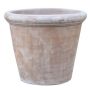 Terrakotta Pflanztopf VIRELY, handmade, patiniert, outdoor, braun, 41cm, Ø46cm
