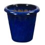 Terrakotta Pflanztopf ELVORN, glasiert, Farbverlauf, outdoor, blau, 52cm, Ø55cm