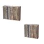 Rechteckiger Blumenkasten BUNJER aus Holz, 11 Stück, natürliche Maserung, outdoor, braun, 93x75, 93x95cm