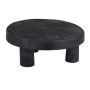 Holz Pflanzenständer KAILANI mit Füßen, outdoor, schwarz, 6cm, Ø15cm