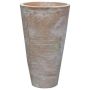Terrakotta Pflanzvase JORVENA, 3 Stück, handmade, patiniert, outdoor, braun, 41x23cm, 61x33cm, 75x44cm