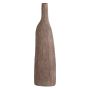 Dekoflasche PHILLIPA aus Terrakotta, mit Maserung, braun, 21,3x14x78,5cm