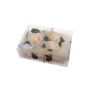 Kunst Blüten ZUMA mit Rosen, Blättern, Perlen, Sisal, creme, 5cm