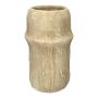 Blumenvase STEPHANIE aus Beton, mit Struktur, beige, 38cm, Ø20,5cm