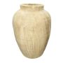 Bodenvase STEPHANIE aus Beton, mit Struktur, beige, 60,5cm, Ø42,5cm
