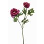 Kunstzweig Ranunkel FLORANCE, dunkelviolett, 45cm