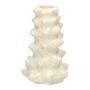Keramik-Kerzenhalter BROOKLYNN, weiß, 13cm, Ø8,5cm
