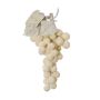 Kunst Obst Weintrauben ALBAKO, gefroren, creme, 22cm, Ø8cm