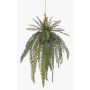Kunst Schwertfarn Blumenampel MAXROL, Erdballen, Wurzeln, hängend, grün, 85cm