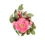 Kunst Kerzenkranz AMARINA mit Gerbera, Rose, pink, Ø10cm