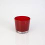 Maxi Teelichtglas ALENA, rot, 8,5cm, Ø10cm