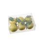 Plastik Obst Apfel UNARA, 6 Stück, grün-rot, 5,5cm, Ø6cm