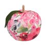 Deko Apfel AKUNA aus Baumwolle, handmade, Blumen Motiv, bunt, Ø20cm