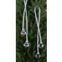 Weihnachtshänger Kordel TAYLER mit Acryl Kugeln, silber, 40cm, Ø3cm