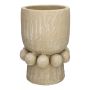 Betonvase MAKSYMILIAN, geschmückt, braun, 28,6cm, Ø18cm