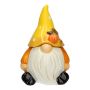 Keramik Deko Wichtel Vorratsgefäß FREDRICK mit Deckel, gelb-orange, 11,1x9,9x17,7cm