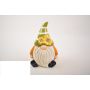 Keramik Deko Wichtel Vorratsgefäß FREDRICK mit Deckel, grün-orange, 16x13,5x23,5cm