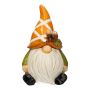 Keramik Deko Wichtel Vorratsgefäß FREDRICK mit Deckel, orange-grün, 17,5x15,4x28,8cm