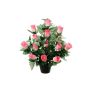 Künstliches Blumengesteck Rose, Schleierkraut YECTA, Dekotopf, rosa, 36cm, Ø28cm