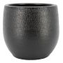 Pflanzentopf Keramik DEIRA mit Maserung, schwarz-matt, 36cm, Ø39cm