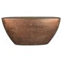 Schiffchen Keramik Schale AGAPE mit Maserung, kupfer, 73x17x36cm
