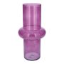 Glas Vase ELSABEA, recycelt, violett-klar, 31cm, Ø15cm