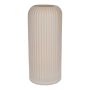Blumenvase ALBURGIS mit Rillen, Glas, creme-matt, 20cm, Ø8,7cm