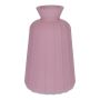 Deko Glasflasche TATIANA mit Rillen, mauve-matt, 11cm, Ø6,5cm