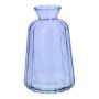 Deko Glasflasche TATIANA mit Rillen, flieder-klar, 11cm, Ø6,5cm