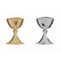 Wachsornament Kelch ZINAIDA, gold, 3,5x2,5cm