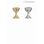 Wachsornament Kelch ZINAIDA, silber, 3,5x2,5cm