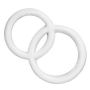 Wachsornament Ringe ELDORA, weiß, 1,9x2,9cm