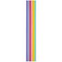 Verzierwachsstreifen Regenbogen ESTELA, 18 Streifen, pastell, bunt, 23x4cm
