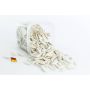 Deko Rindenmulch / Holzstücke HEDWIG, glänzend perlweiß, 2-10cm, 1,1l Box, Made in Germany