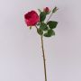 Künstliche Kohl-Rose MIRETTA, rot, 60cm, Ø3-9cm
