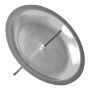 Metall Kerzenstecker KRISTOFFER für Adventskranz, für Kerzen ca. Ø6cm, silber, 10cm, Ø12cm