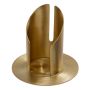 Kerzenständer Messing CONSTANCE, für Kerzen ca. Ø5cm, matt gebürstet, gold, 9cm, Ø10cm