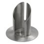 Kerzenständer Messing CONSTANCE, für Kerzen ca. Ø5cm, vernickelt, matt gebürstet, silber, 9cm, Ø10cm