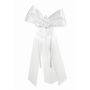 Kerzenschleife ADDELINE aus Satin, weiß, 34cm, Ø4-5cm
