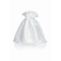 Kerzenröckchen MATHYLDA aus Satin, weiß, 21cm, Ø4cm