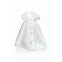 Kerzenröckchen CLAUDINE aus Satin, weiß, 21cm, Ø4cm