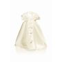 Kerzenröckchen CLAUDINE aus Satin, creme, 21cm, Ø4cm