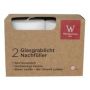 Nachfüller SELENIA für Glas Grablicht, 2 Stück, weiß, 8,5cm, Ø5,7cm, 44h