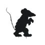 Halloween Deko Silhouette Maus SPOOKY MOUSE, schwarz, 56cm